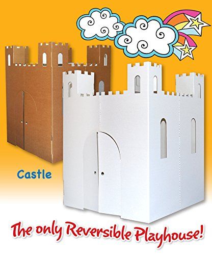 LIGHTNING DEAL ALERT! Easy Playhouse Castle – 47% off! via @hiphmschoolmoms Easy Playhouse, Castle Cardboard, Cardboard Forts, Castle Playhouse, Outside Playhouse, Kids Indoor Playhouse, Cardboard Playhouse, Cardboard Castle, Build A Playhouse