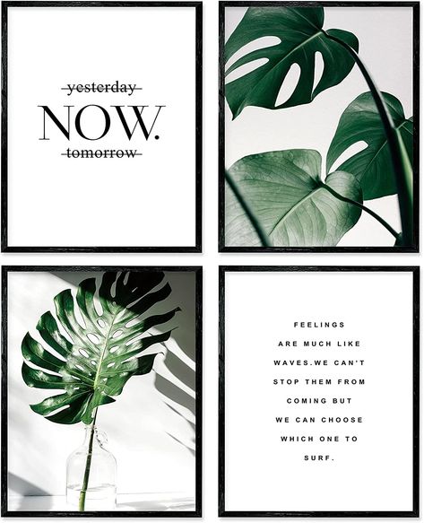 Aesthetic For Bedroom, Plant Posters, Posters Aesthetic, Theme Nature, Leaf Wall, Motivational Wall, Leaf Wall Art, Wall Decor Pictures, Motivational Wall Art