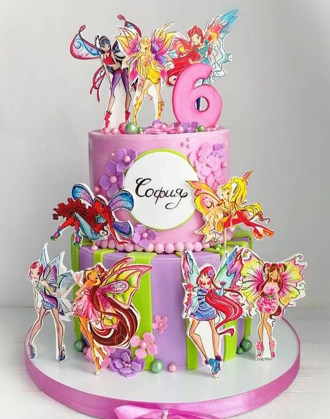 Winks Cake Birthday, Winx Club Birthday Cake, Winx Birthday Party Ideas, Winx Club Birthday Party Ideas, Winx Birthday Party, Winx Club Party, Winx Cake, 26 Birthday Cake, Disney Princess Sofia