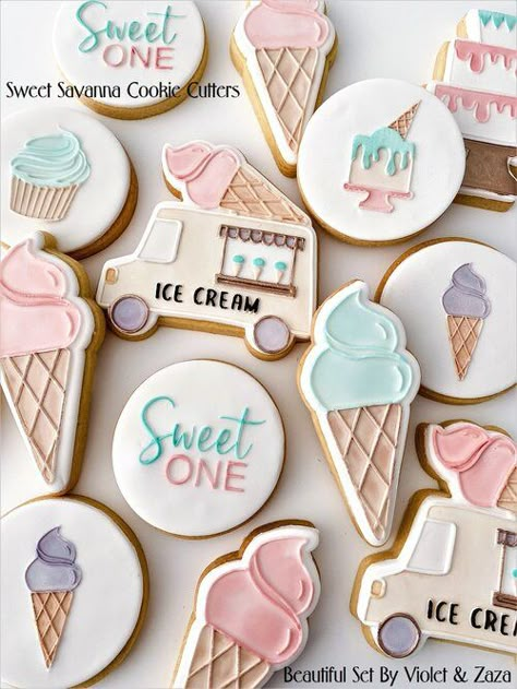 I’ve Cream Themed Birthday Cake, First Scoop Birthday, Ice Cream Birthday Party Cookies, Three Scoops Of Fun Cookies, Sweet One First Birthday Theme Candy, Double The Scoops Double The Fun Birthday, Ice Cream Themed Photoshoot, Heres The Scoop First Birthday, 4th Birthday Ice Cream Theme