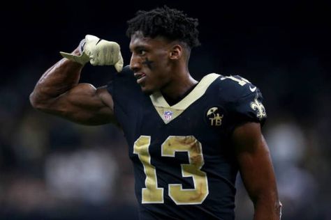 Michael Thomas and Saints agree on a five-year, $100-million contract - Los Angeles Times Nfl Football Players, Michael Thomas, Saints Football, Music Motivation, Beckham Jr, Girls Music, Nfl Season, Move It, New Orleans Saints