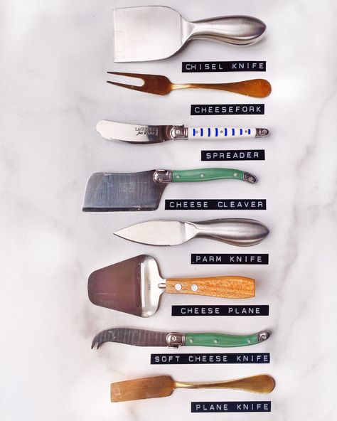 Cheese Knife Guide, New England Food, Different Types Of Cheese, England Food, Knife Guide, Spreadable Cheese, Grazing Board, Cheese Knife Set, Kinds Of Cheese