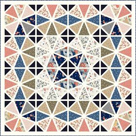 Quilt Inspiration: Free Pattern Day! Asian Inspired Quilts Peacock Quilt, Japanese Parasol, Asian Quilts, Indigo Quilt, Moon Quilt, Tiled Quilt, Bubble Quilt, Plus Quilt, Kaleidoscope Quilt