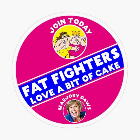 Get my art printed on awesome products. Support me at Redbubble #RBandME: https://www.redbubble.com/shop/p/45336989.O9UDB?asc=u Fat Fighters, Little Britain, Funny Aprons, Birthday Funny, Birthday Humor, Vinyl Decal Stickers, Awesome Products, Apron, Birthday