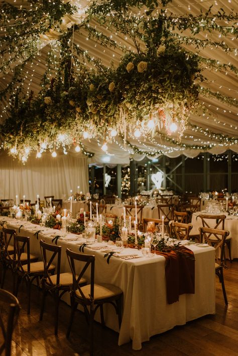 Fairy Lights Wedding Reception, Christmas Wedding Themes, Christmas Wedding Inspiration, Twilight Wedding, Fairy Lights Wedding, Wedding Reception Lighting, Fairy Wedding, Winter Wedding Inspiration, Future Wedding Plans