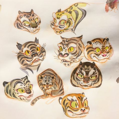 Tiger Drawings, Korean Tiger, Tiger Drawing, Korean Painting, Japan Tattoo Design, Draw Animals, Tiger Art, National Art, Arte Animal