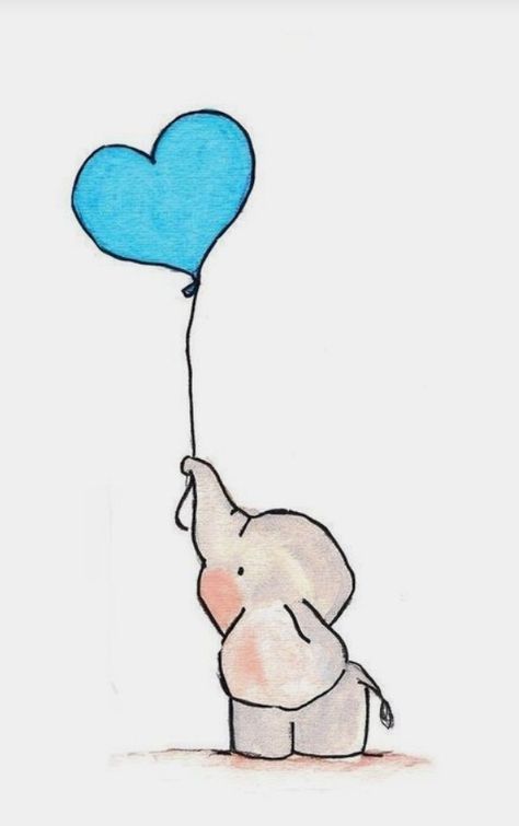 Dumbo Drawing, Cute Easy Animal Drawings, Painting Elephant, Beginning Watercolor, Rose Drawing Tattoo, Easy Animal Drawings, Disney Drawings Sketches, Easy Drawing Steps, Face Painting Easy