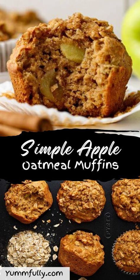 Our apple oatmeal muffins are a wholesome and satisfying treat that combines nourishing oats, fresh apples, flavorful cinnamon and, nutmeg. They are good both for breakfast and as a snack for kids and adults. This apple oatmeal muffin recipe is quick and simple to prepare. Oatmeal Muffin Recipe, Apple Cinnamon Oatmeal Muffins, Apple Oat Muffins, Apple Muffins Healthy, Oatmeal Muffin, Apple Oatmeal Muffins, Oatmeal Muffin Recipes, Apple Cinnamon Oatmeal, Snack For Kids