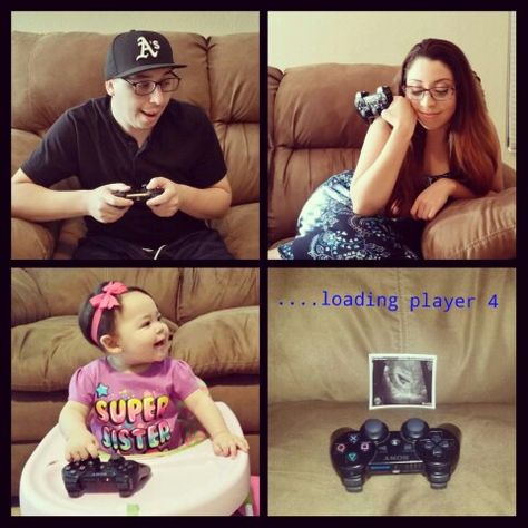 Gamer baby announcement Gamer Baby Announcement, Pregnancy Progress Pictures, 4th Baby Announcement, Baby Announcement Ideas, Photo Bebe, Gamer Baby, Baby Progress, Nerd Baby, Baby Chloe