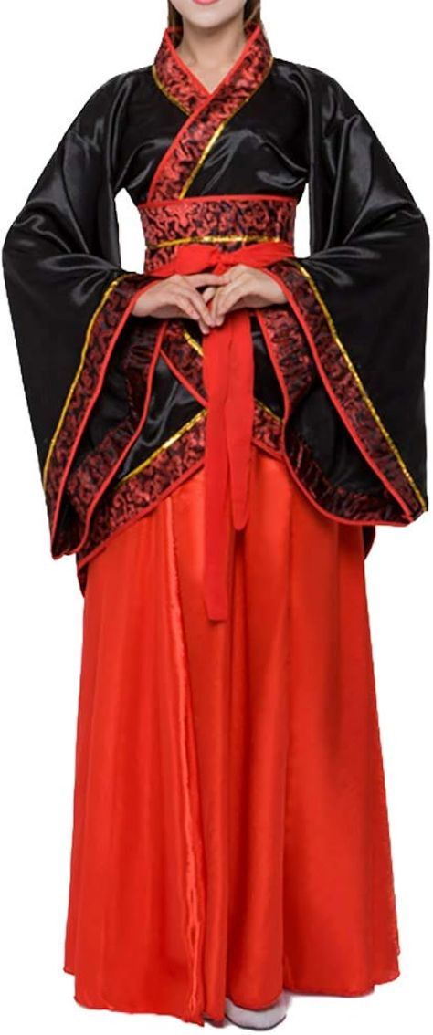 Amazon.com: Women's Traditional Chinese Ancient Costume Floral Print Han Dynasty Fairy Asian Princess Hanfu Dress (040-B0# Black, M) : Clothing, Shoes & Jewelry Chinese Traditional Costume, Chinese Costume, Traditional Chinese Dress, Fairy Clothes, Hanfu Dress, Chinese Hanfu, Old Dresses, Performance Dresses, Stage Performance