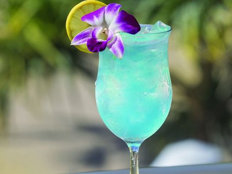 The Blue Hawaii Cocktail Turns 62 | Hawaii Magazine Blue Hawaii Cocktail, Hawaiian Drinks, Blue Curacao Liqueur, Gold Rum, Hawaii Magazine, Hilton Hawaiian Village, Guava Juice, Tiki Cocktails, Tiki Drinks