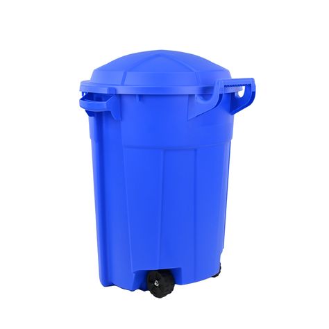 Reduce your waste with the Project Source 32G blue outdoor wheeled recycling trash can. This 32G wheeled recycling can is 100% reusable and recyclable and made in the USA. The outdoor wheeled recycling trash can features a traditional blue recycling can color, and includes a secure snap lid to keep items inside. Utilize the easy-grip handles, and rear wheels when disposing of heavier items or simply relocating the recycling can. The extra-large body make this wheeled recycling trash can perfect Outdoor Trash Cans, Recycle Cans, Recycle Trash, Recycling Bins, The Project, Trash Can, Extra Large, Recycling, Made In The Usa