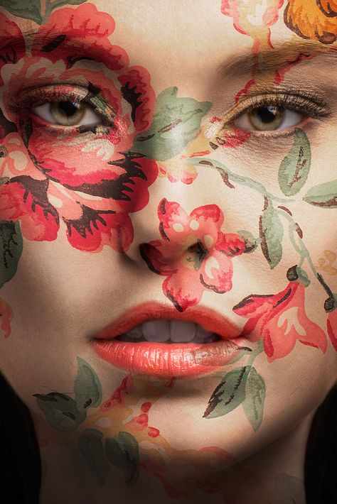 Flower Makeup, Face Art Makeup, Face Painting Designs, Crazy Makeup, Creative Makeup Looks, Halloween Makeup Looks, Fantasy Makeup, Editorial Makeup, Costume Makeup