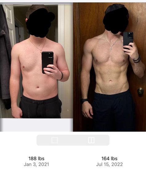 What you can see here is a progress picture showing a weight cut from 188 pounds to 164 pounds. That's a solid total loss of 24 pounds. Progress Pictures, Ups And Downs, Fat Loss, Picture Show, A Man, Ups, Mirror Selfie, Lost