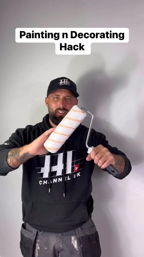 4.5M views · 83K reactions | How To Store Your Paint Roller #How #hacks #lifehacks #homeimprovement #doityourself #diy #reels #tip | The Home Improvements Channel Uk | altego_music · Original audio Paint Roller Frame Storage, How To Paint A Wall With A Roller, Paint Roller Hacks, Garage Guest House, Paint Remover, Paint Line, Paint Roller, Home Repairs, House Cleaning Tips