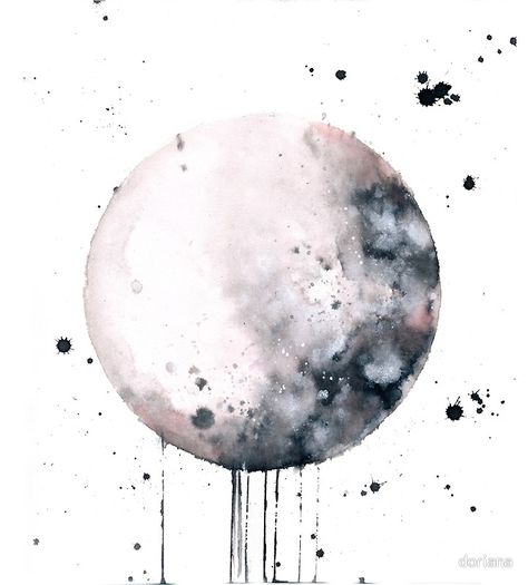 Tinta China, Moon Painting, Galaxy Painting, Abstract Watercolor Art, Watercolor Projects, Expressive Art, Drawing Challenge, Moon Art, Ink Painting