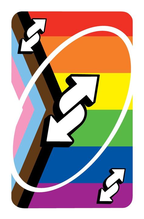 Gender Fluid Wallpaper, Uno Reverse Card, Reverse Card, Uno Reverse, Progress Pride Flag, Gay Sticker, Uno Cards, Gay Flag