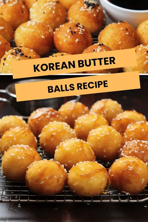 Korean Butter Balls Recipe – Hungarian Chef Korean Desserts Recipes, Korean Treats, Korean Dessert Recipes, Traditional Korean Food, Butterball Recipe, Korean Dessert, Asian Dessert, German Baking, Korean Desserts