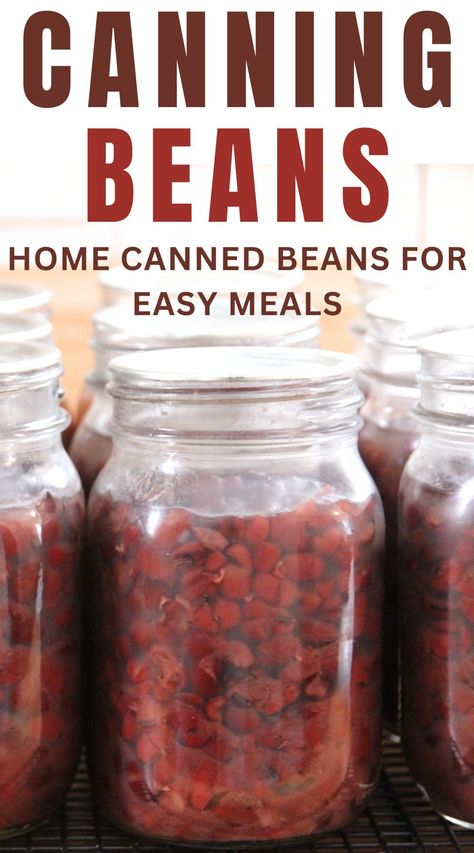 Canning Dry Beans, Canning Beans, Diy Canning, Low Cost Meals, Pressure Canning Recipes, Homemade Beans, Canning Fruit, Cooking Dried Beans, Meals At Home