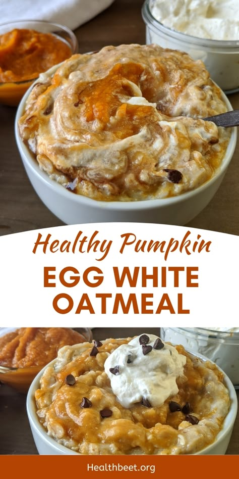 Egg White Oatmeal Recipes, Egg White And Halo Top Diet, Oats And Egg Whites, Baked Oats With Egg Whites, Bariatric Oatmeal Recipes, Smoothie With Egg Whites, How To Add Protein To Oatmeal, Sweet Egg Whites, Egg White Protein Shake