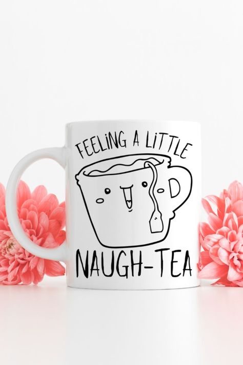 Tea Puns Cute, Tea Lovers Quotes, Tea Humor, Tea Sayings, Tea Quotes Funny, Tea Lover Gifts, Wallpaper Meme, Cricut Tags, Funny Tea Cups