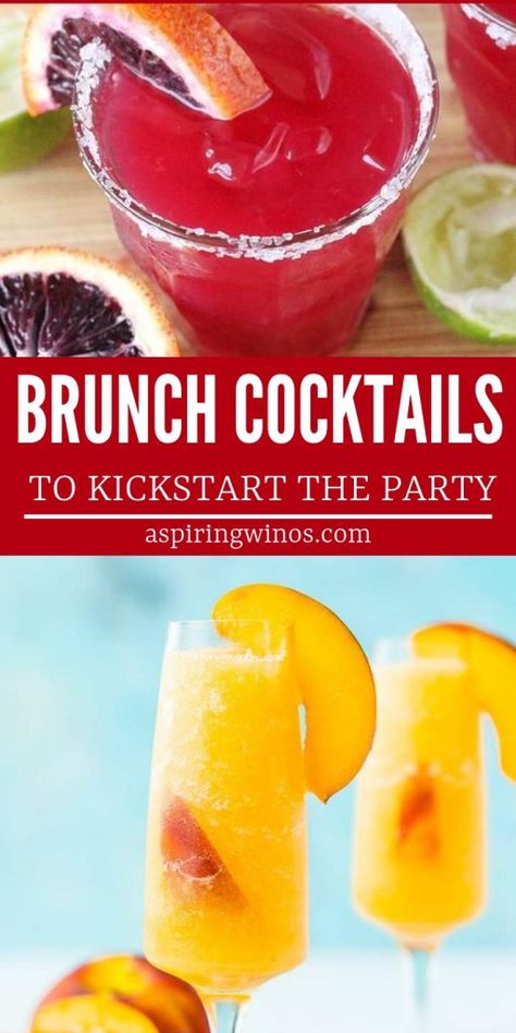 Passionfruit Paloma, Orange Mojito, Brunch Cocktail Recipes, Easy Alcoholic Drinks, Breakfast Cocktails, Smoothies Healthy, Brunch Drinks, Breakfast And Brunch, Alcoholic Cocktails