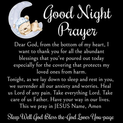 Goodnight Prayer For Kids, Night Prayer For Kids, Goodnight Prayers, Goodnight Prayer, Bedtime Prayers For Kids, Bible Help, Prayer Quotes Positive, Prayer Before Sleep, Why Pray