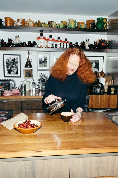 Celebrity Kitchens, Grace Coddington, Glam Kitchen, The Coveteur, Anna Grace, Kitchen Things, Vogue Uk, Cozy Kitchen, Chrissy Teigen