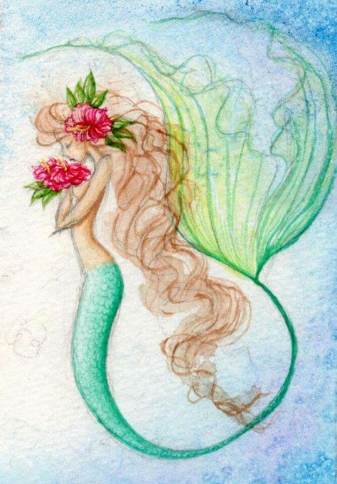 Mermaid. ❣Julianne McPeters❣ no pin limits Art Vampire, Dengeki Daisy, Mermaid Artwork, Fantasy Mermaids, Mermaid Drawings, Mermaid Fairy, Mermaid Painting, Unicorns And Mermaids, Real Mermaids