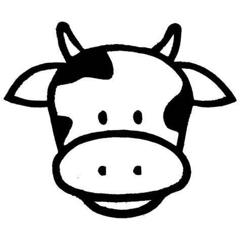 Cow Head Outline, Cow Drawing Easy, Grazing Cow, Face Coloring, Face Clipart, Cow Coloring Pages, Cow Drawing, Cow Colour, Cow Face