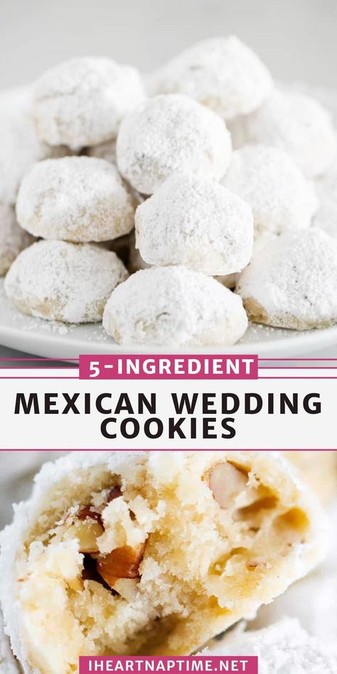 Mexican Wedding Cookie, Mexican Cookies Recipes, Mexican Wedding Cake Cookies, Mexican Wedding Cookies Recipes, Wedding Cookies Recipe, Mexican Cookies, Holiday Baking List, Baking List, Mexican Sweet Breads