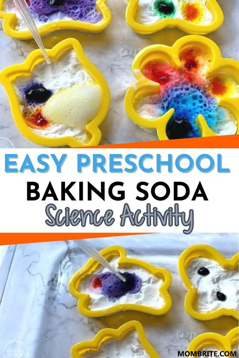 Get ready to spring into science with your preschooler! These easy and fun spring baking soda science activities are perfect for little scientists. With just a bit of baking soda, you can explore the world of chemical reactions and watch their curiosity blossom. Check it out and let the experiments begin! Science Activity For Preschoolers, Baking Soda Science, Easter Science Experiments, Easter Stem Activities, Spring Science Activities, Spring Stem Activities, Easter Science, Kitchen Science Experiments, Spring Science