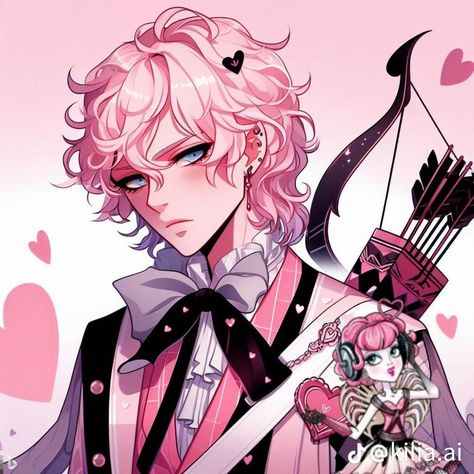 Cupid Oc Art, Genderbend Monster High, Cupid Oc Male, Eah Genderbend, Cupid Anime, Monster High Genderbend, Male Monster Oc, Cupid Oc, Monster High Anime