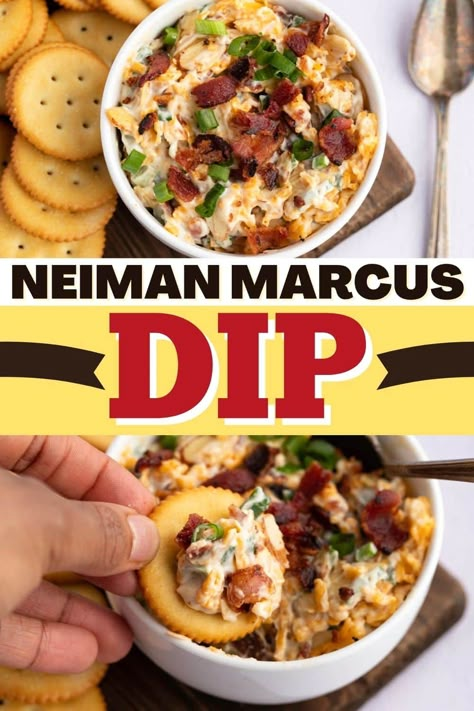 This Neiman Marcus dip is rich, creamy, and packed with toasted almonds, bacon crumbles, and cheddar cheese. It’s so tasty; it’ll be gone in minutes. Chili Bean Dip, Neiman Marcus Dip, Dip Easy, Vegetable Appetizers, Delicious Dips Recipes, Spread Recipes, Bread Bowls, Toasted Almonds, Yummy Dips