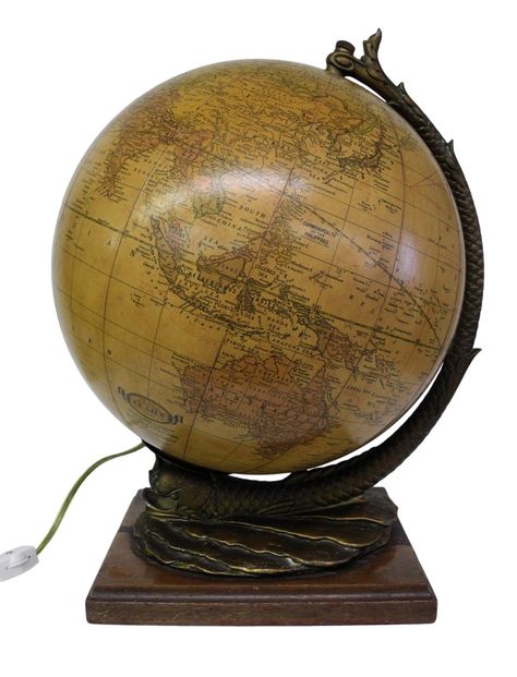 Cram’s 10.5 inch Terrestrial globe, One of the Most Extraordinary Stands Ever Produced by a 20th Century American Globe Maker, Globe Maker: George F. Cram Co., Inc.; Cartographer: George F. Cram Co., Inc (Published: George F. Cram Co., Inc. 1938 Indianapolis) Victorian Study Room, Vintage Globe Decor, Dark Academia Aesthetic Globe, World Aesthetic Globe, World Globe Map, Antique Globe Vintage, Antique Globe, Funky Lighting, Old Globe