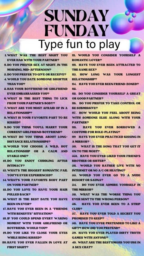 Snapchat Question Game Dirty, Flirty Games To Play, Kik Theme Day Game Cards Sunday, Who’s Most Likely To Questions For Friends Juicy, Spicy Games To Play With Friends, 21 Questions Game Flirty, Fun Games To Play Over Text, Dirty Games To Play Over Text, Text Games For Couples