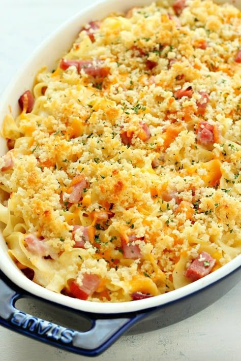 Leftover Ham Recipes Casseroles, Leftover Ham Casserole, Ham Dinner Recipes, Ham And Noodle Casserole, Ham Casserole Recipes, Ham Dishes, Easy Comfort Food Dinners, Easter Meal, Ham Dinner