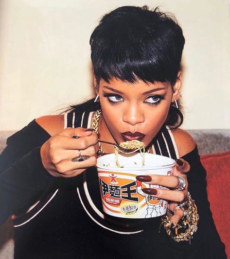 Rihanna sips on noodles in photo featured in The Rihanna Book Looks Rihanna, Rihanna Looks, Rihanna Riri, Rihanna Style, Bad Gal, Rihanna Fenty, Fav Celebs, Fashion Killa, Female Artists