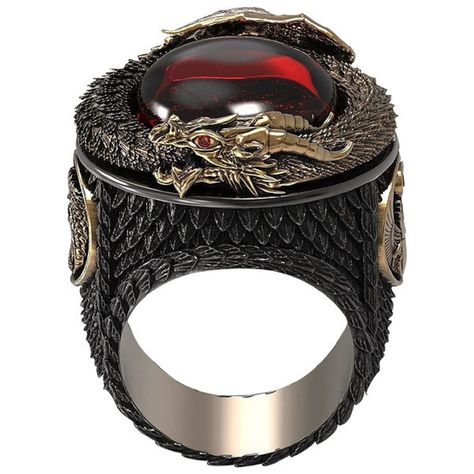 PRICES MAY VARY. ✦PUNK DRAGON RING FOR MEN ✦ Dragons are the brave animals symbolizing wisdom, power and strength in Chinese culture. With dragon pattern, dragon animal ring can incredibly boost your confidence and greatly show your personality holding its own in any situation. ✦PREMIUM MATERIALS✦ Ranging from size 7 to 12, Gothic dragon totem ring is durable and sophisticated. Red stone dragon ring is also a clear demonstration of superb craftsmanship, offering resistance to wear. Viking dragon Dragon Totem, Stone Rings For Men, Gothic Dragon, Animal Ring, Red Stone Ring, Vintage Dragon, Dragon Ring, Carved Ring, Gold Dragon