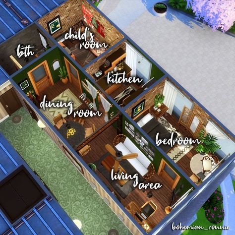 1310 21 Chic Street, Boho Style Apartment, Sims 4 Houses Layout, Boho Apartment, Sims 4 Gallery, San Myshuno, Sims 4 Speed Build, Sims Free Play, Sims 4 House Plans