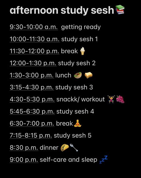 a schedule that looks into the needs of almost alll Extreme Study Schedule, Afternoon Study Routine, Afternoon Study Schedule, Afternoon Schedule, Study Aesthetics, Med School Motivation, Study Tips For Students, Study Related, Study Schedule