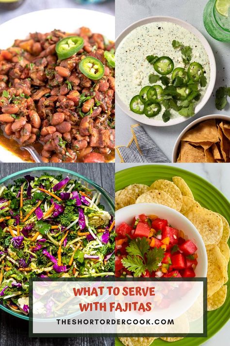 Sides For Fajitas Dinners, Sides That Go With Fajitas, Fajita Side Dishes Healthy, Fajita Meal Sides, Chicken Fajitas Dinner Sides, Side Dishes For Fajitas Dinners, Fajita Dinner Party Ideas, Sides For Fajitas Dishes, Fajita Dinner Party