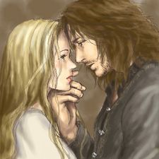 Eowyn and Faramir. - This has to be the sweetest scene in all of the movies. Euron Greyjoy, Eowyn And Faramir, Asoiaf Aesthetic, John Howe, Into The West, Asoiaf Art, Tolkien Art, Lotr Art, Gra O Tron