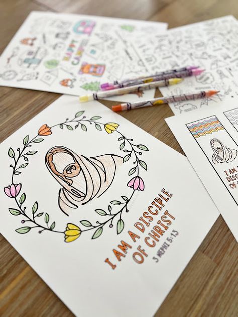 Youth Theme 2024, Lds Yw Theme, Pillow Treats, Lds Youth Theme, Yw Theme, Lds Coloring Pages, Lds Girls Camp, Lds Yw, Youth Theme