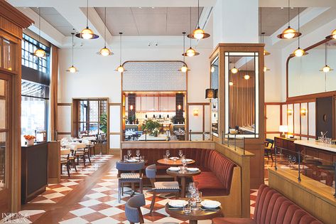 Detroit Hotels, Shinola Hotel, Plywood Furniture, Public Spaces, Hotel Design, Restaurant Interior, Dream Decor, Italian Restaurant, Cafe Restaurant