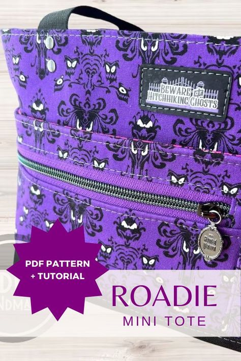 Roadie Mini Tote PDF Pattern + Tutorial - Sew Modern Bags Project Bags To Sew Free Pattern, Free Bag Patterns To Sew, Diy Tote Bag Pattern, Quilted Purse Patterns, Sling Bag Pattern, Funky Purses, Backpack Pattern Sewing, Purse Patterns Free, Sew Crafts