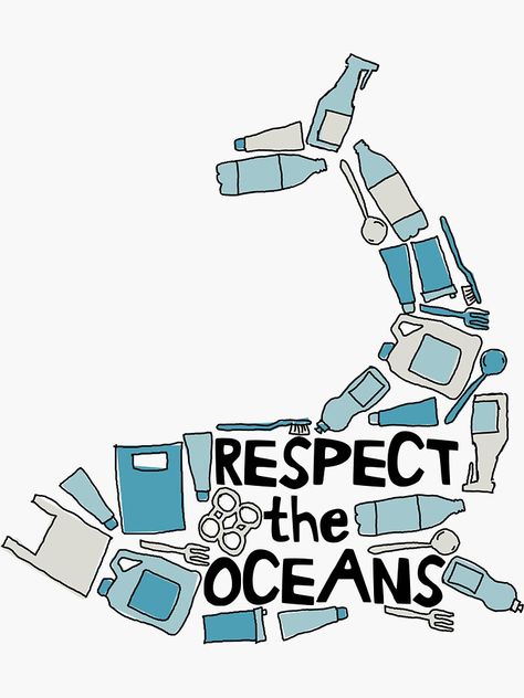 Beach Pollution, Save Earth Posters, Ocean Art Projects, Plastic In The Sea, Ocean Projects, Ocean Illustration, Beach Clean Up, Earth Poster, Marine Pollution