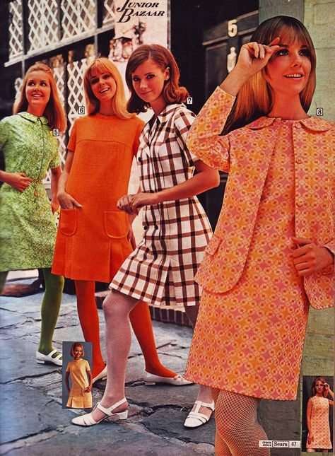 All sizes | Sears ss 68 4 dresses | Flickr - Photo Sharing! 1968 Fashion, Late 60s Fashion, 60’s Fashion, 60 Outfits, Fashion Decades, 1960s Outfits, 60s 70s Fashion, 60s And 70s Fashion, Fashion 1960s