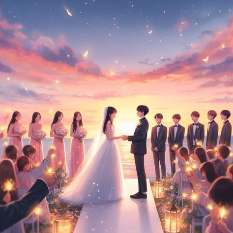 Wedding Couple Cartoon Cute, Sweet Couple Cartoon, Hero Wallpapers Hd, Wedding Couple Cartoon, Anime Wedding, Really Cool Drawings, Some Beautiful Pictures, Great Movies To Watch, Dreamy Landscapes