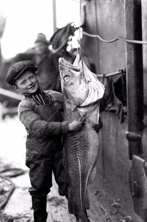 Big Catches of the Past: Fascinating Photos of Fishermen and Their Trophies Historic Portraits, Icelandic Cuisine, Fishing Photos, Fishing Photography, People Poses, Boy Fishing, Gone Fishing, Vintage Fishing, Big Fish